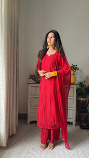 Handcraft Modal Cotton Co-ord Set With Dupatt